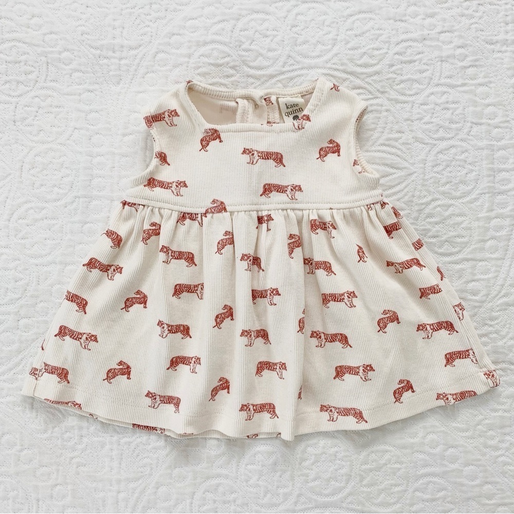 Kate Quinn Organic Cotton Skinny Rib Dress, Tiger Scatter‎
